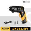 DEKO DKCS3.6O1 Destornillador eléctrico inalámbrico Batería recargable Destornillador Mango giratorio Antorcha LED Herramienta eléctrica