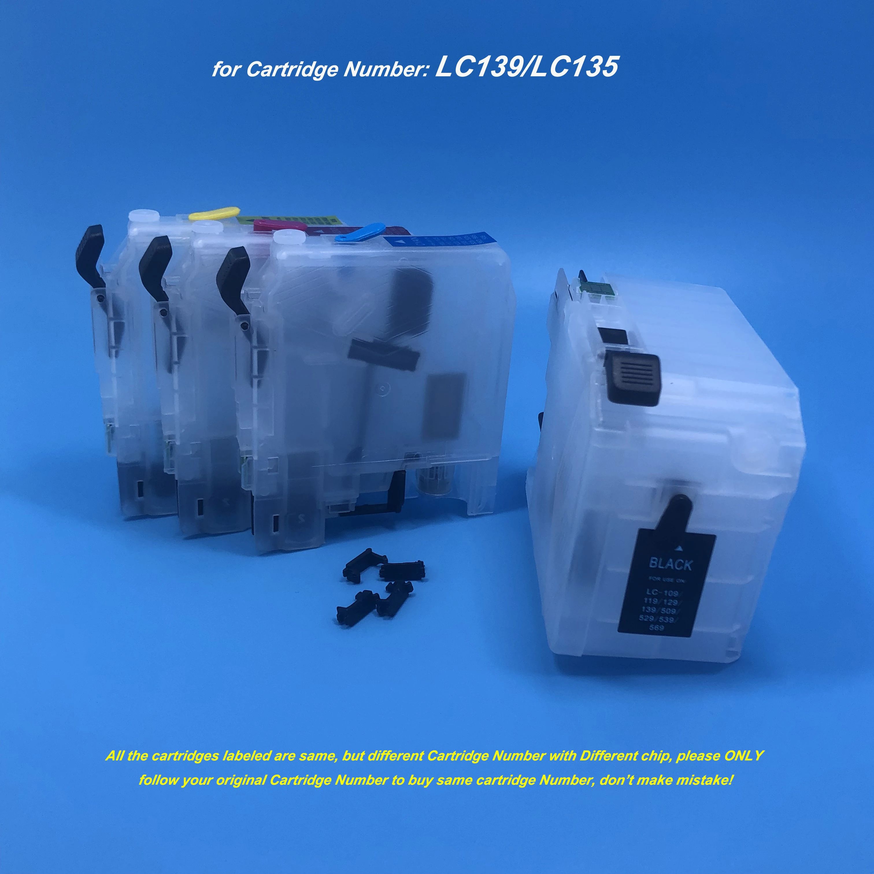 

YOTAT LC139 LC135 Empty Refillable Ink Cartridge with ARC for Brother MFC-J6520DW MFC-J6720DW MFC-J6920DW