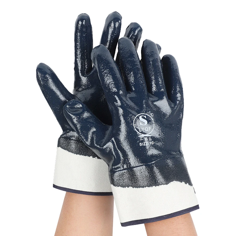 Rubber Impregnated Wear-Resistant Oil-Resistant Waterproof Non-Slip Work Gloves Full Hand Nitrile Rubber Protective Gloves