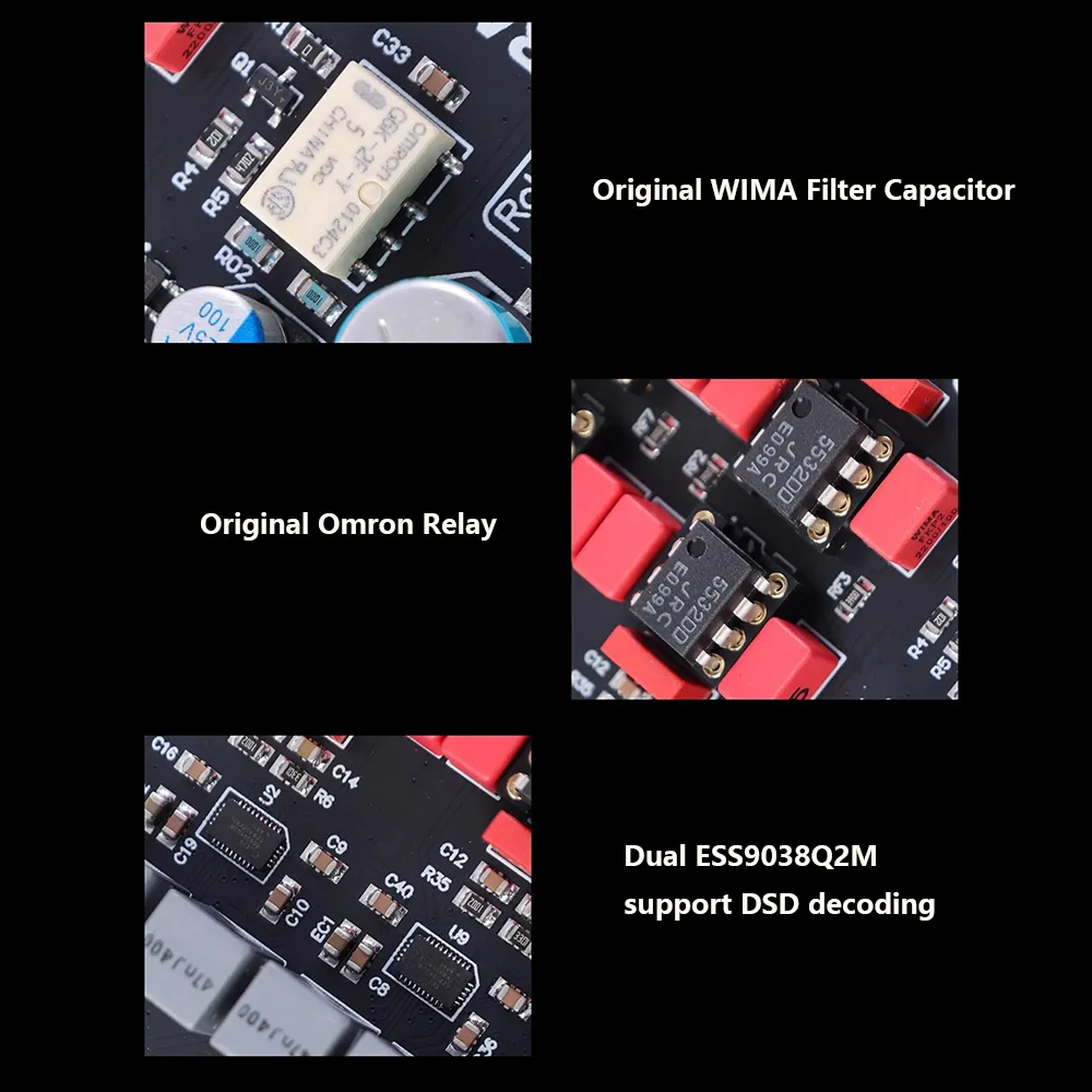 HD Lossless Digital Audio Player Dual ES9038Q2M DAC DSD Decoder HIFI Decoder QCC3084 Bluetooth 5.4 Digital Coaxial Optical
