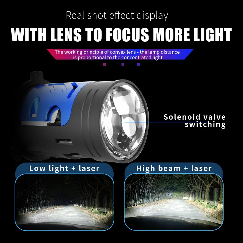 KEVANLY H4 LED 헤드라이트 글래스 프로젝터 렌즈 이중 구리 튜브 CANBUS 4575 CSP 초고휘도 6500K 터보 팬 9003/HB2 자동차용