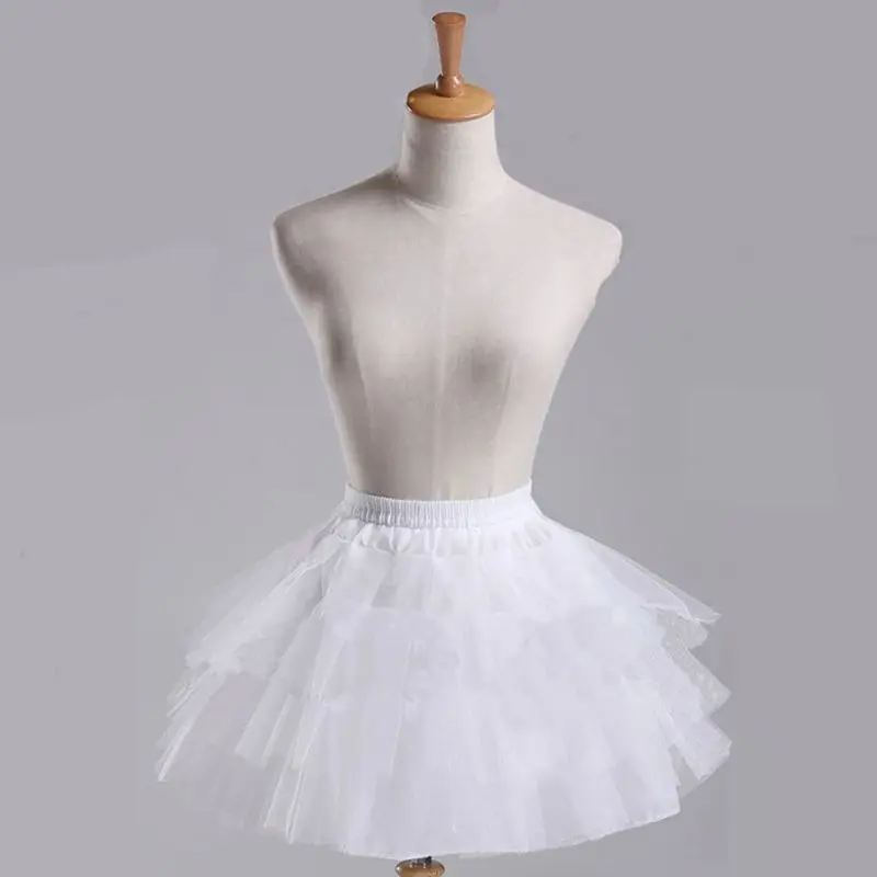 Petticoat Skirt Petticoat Underskirt Lolita Petticoat Tulle Tutu Skirt Cosplay Maid Wear Lolita Pettiskirt Short no Hoops Petticoat Girls Ballet Mesh Y