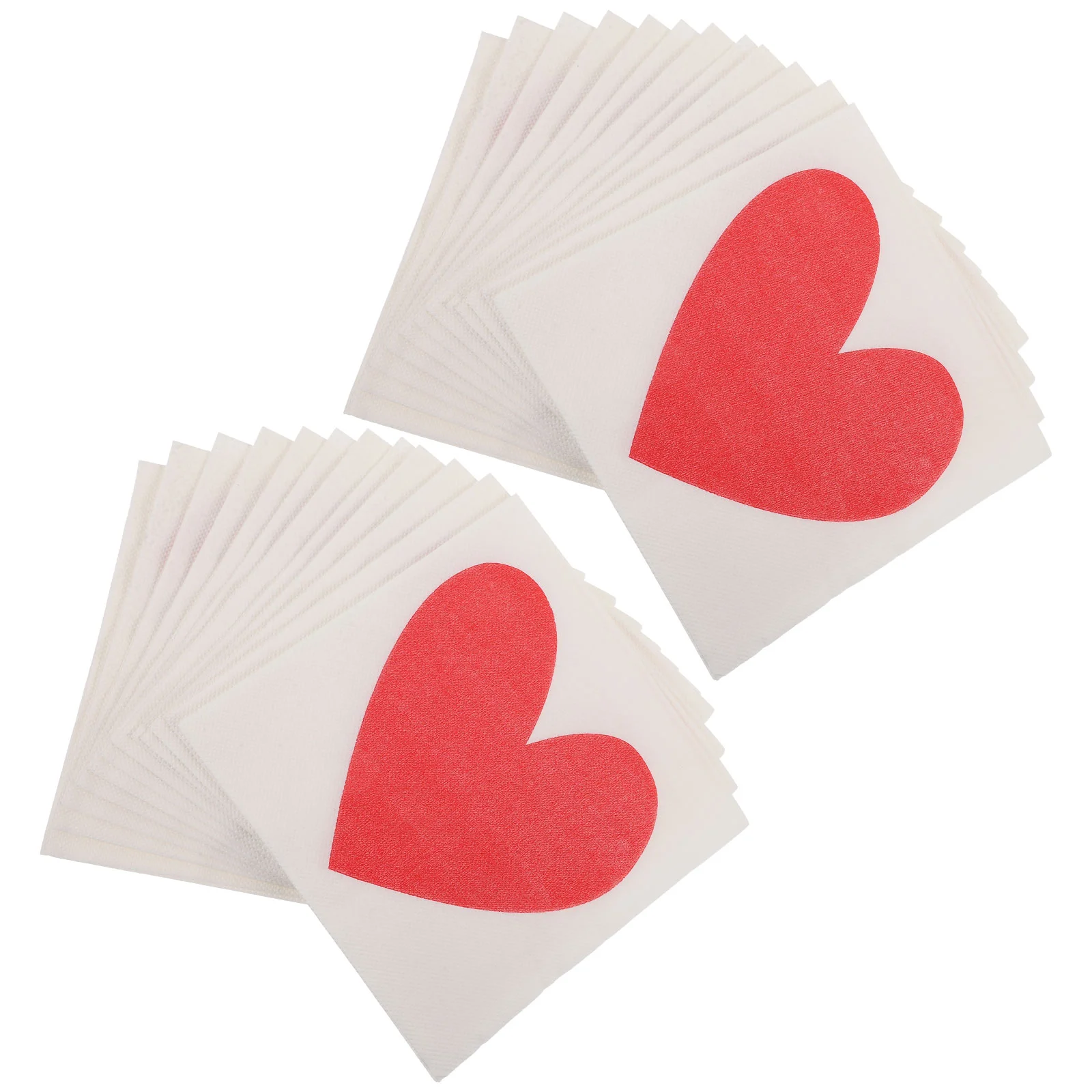 40 Pcs Wedding Dinner Napkins Disposable Party Paper Towels Heart Pattern Elegant Design Absorbent Quality Essential Event