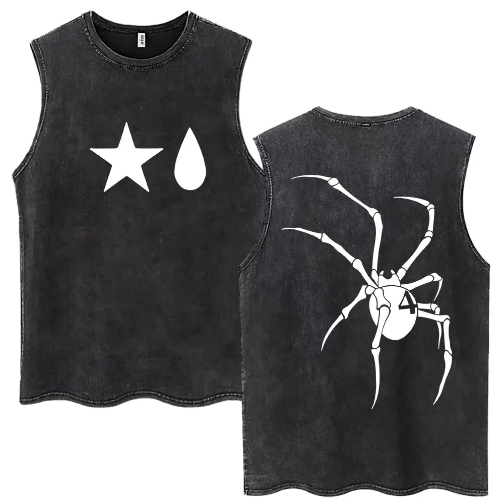 Washed Anime Hunter X Hunter GON·FREECSS Tank Tops Men Women Fashion Vintage Sleeveless T Shirt Cotton Casual Oversized Vests