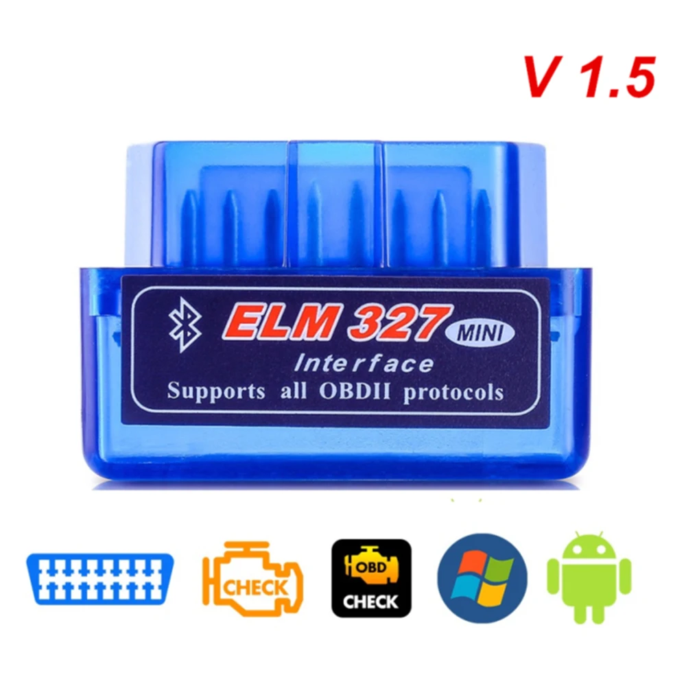 Obd V2.1 V1.5 Mini Elm327 Obd2 Bluetooth Auto Scanner Obdii 2 Car Elm 327 Tesztelő Autó Diagnosztikai Eszköz Android Windows Symbian Számára