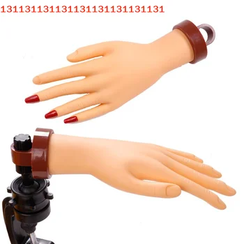 Mano Manichino per Pratica Unghie con Supporto da Tavolo Regolabile, Mani Finte Pieghevoli per Formazione Nail Art, Gel Acrilico, Salone, Scuola