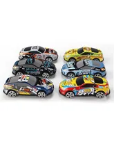  6Pcs/set Alloy Iron Shell Mini Toy Car for Boys Inertia Sliding Vehicles Model Car Diecast Children Educational Toy Christmas 
