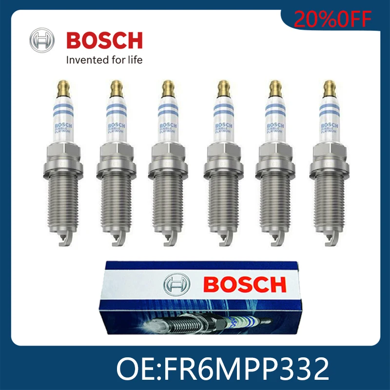 

BOSCH Genuine 6pcs Platinum Spark Plugs 0242240619 FR6MPP332 For MERCEDES C CLK CLC E G Class W203 W204 1.8-5.5L Car Product