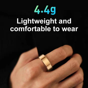 R02 Smart Ring Sleep Monitor 5.0 Bluetooth Fitness Tracker Sports Ring Heart Rate Tracker IP68 & 5ATM Waterproof for Android/IOS 2