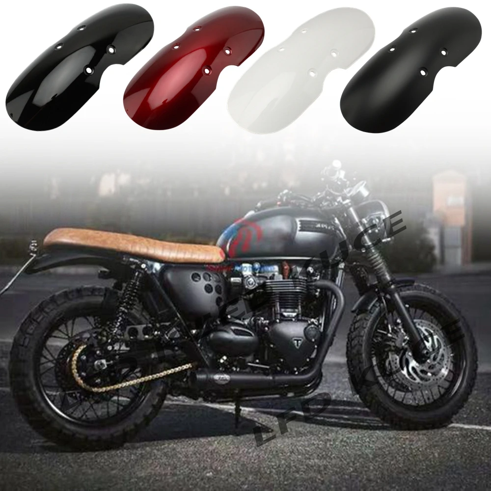 

Motorcycle Cafe Racer Front Fender Chopper Mud Flap Fairing Splash Mudguard For Triumph Bonneville Scrambler T100 T120 2001-2016