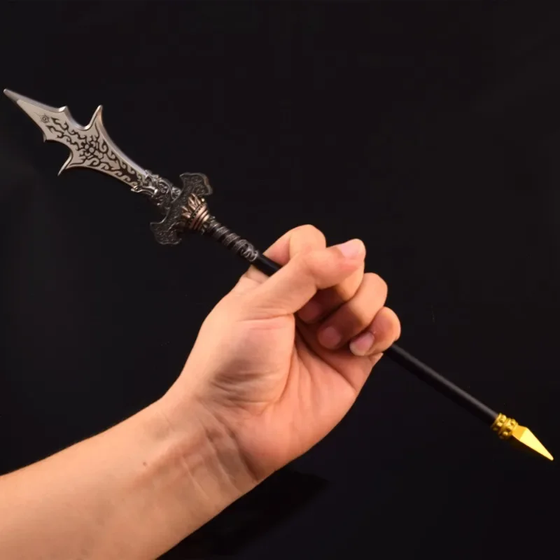 35cm Three Pointed Double Edged Blade Black Myth: WuKong Game Peripheral God Erlang Weapon Ornaments Desktop Display Gift Toy 4