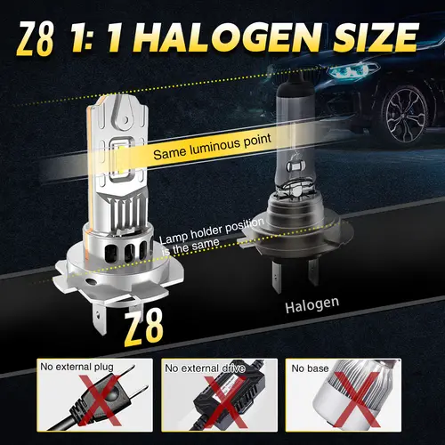 H7 LED Bulb H4 Headlight for Car CANBUS 1500W High Power Auto Lights 6500K Mini Wireless Turbo Fan Automobile LED Headlamp 12V - Image 5