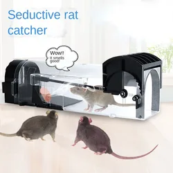 Automatic Self-locking Mouse Trap Snap Firm Safe Household Mouse Catcher Plastic Reusable Humane Indoor Outdoor Rat Trap Bucket
