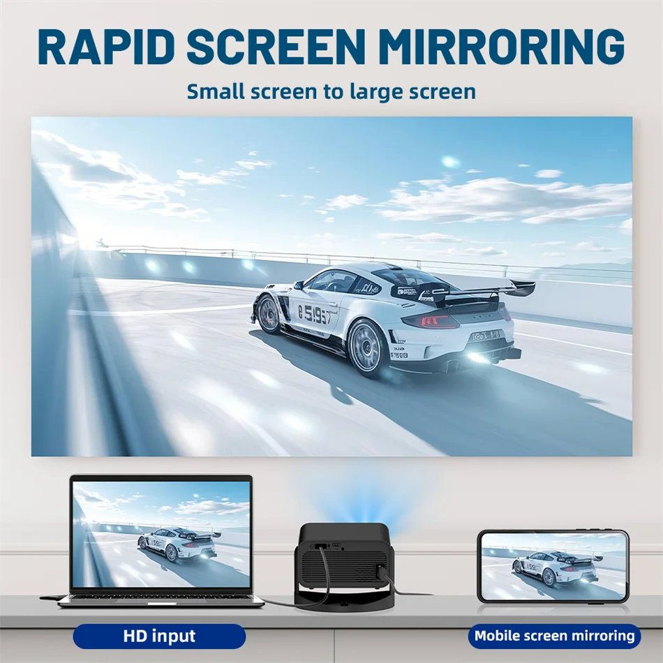 KaiAqua Ultra Full HD 1080P Projector 4K 650 ANSI Android 11