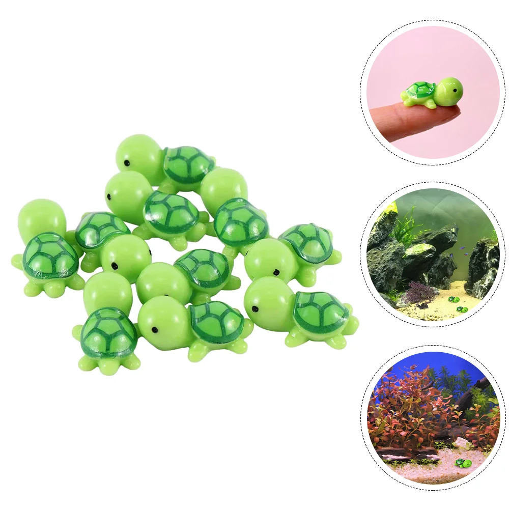 10 Pcs Sea Turtle Figure Terrarium Ornaments Micro Landscape Miniature Statue Fish Tank Decor