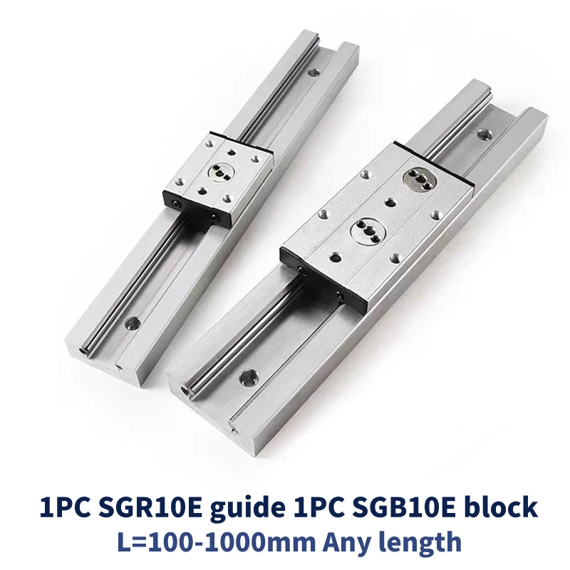เงินในตัว Dual-Axis Linear ท่องเที่ยว 32 มม.SGR10E Slider Rail SGB10E บล็อกแกนการถ่ายภาพไม้เครื่องจักร 1