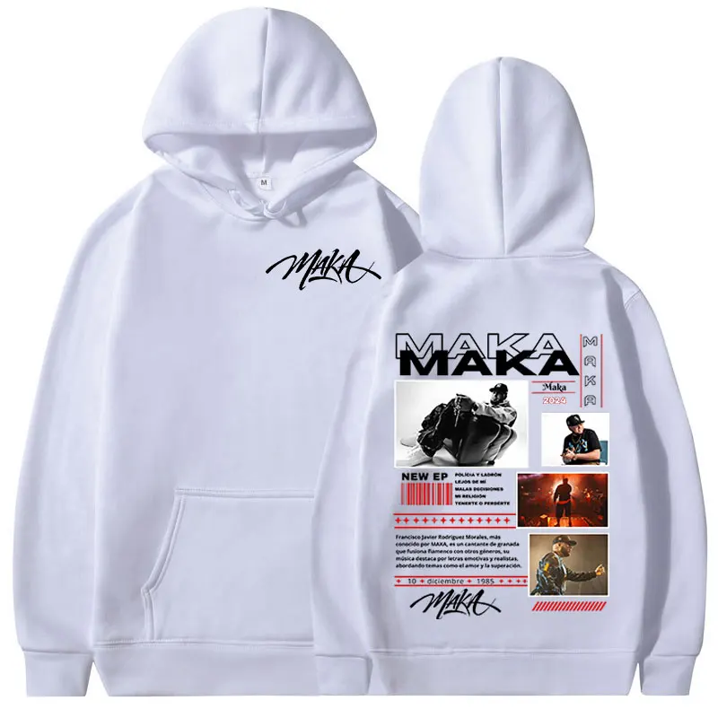 Rapper Maka Aura Tour Album 2025 Hoodies Men's Women Vintage Fashion Hooded Sweatshirts Hip Hop Oversized Pullovers Streetwear 2