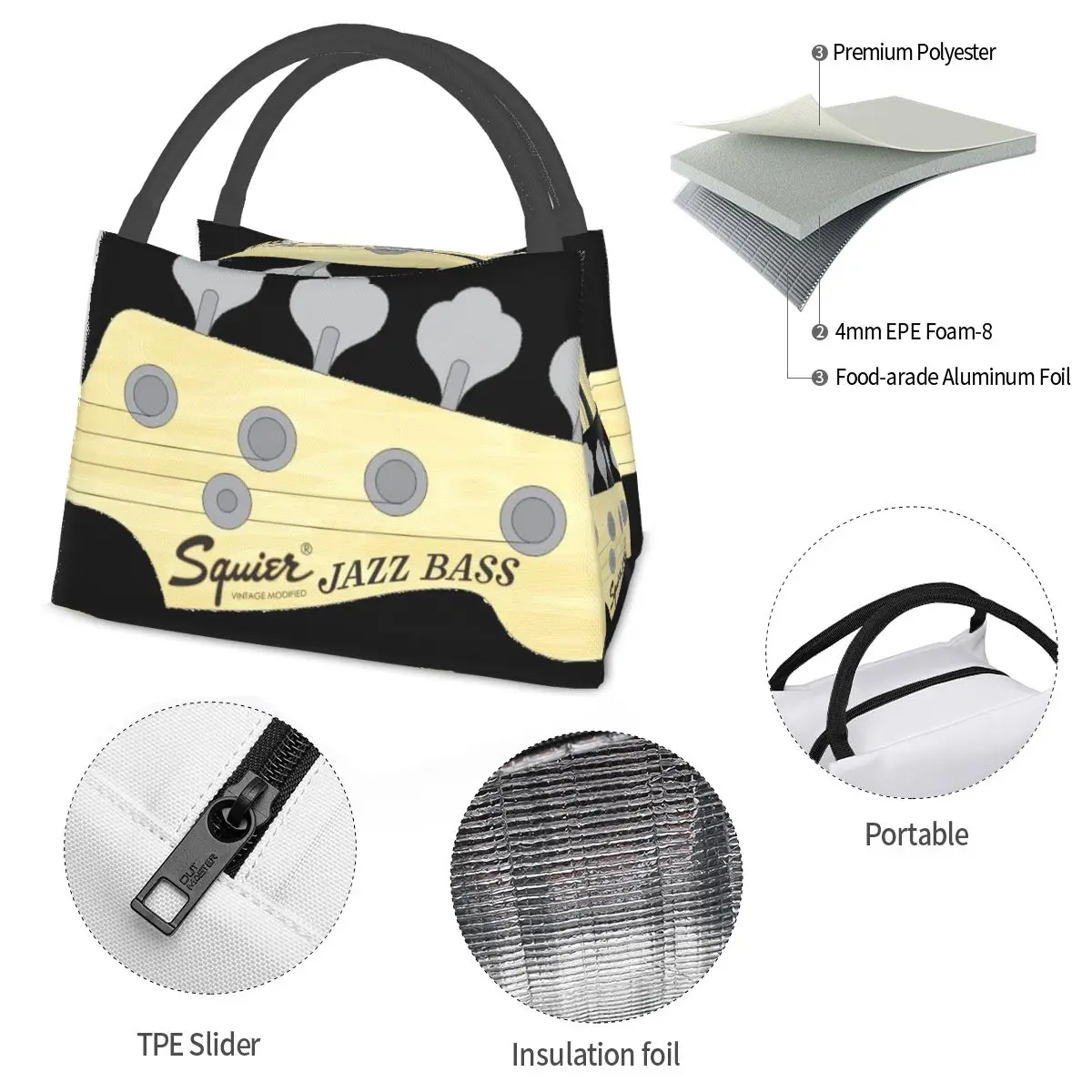 Jazzz Basss Portable insulation bag for Cooler Thermal Food Office Pinic Container
