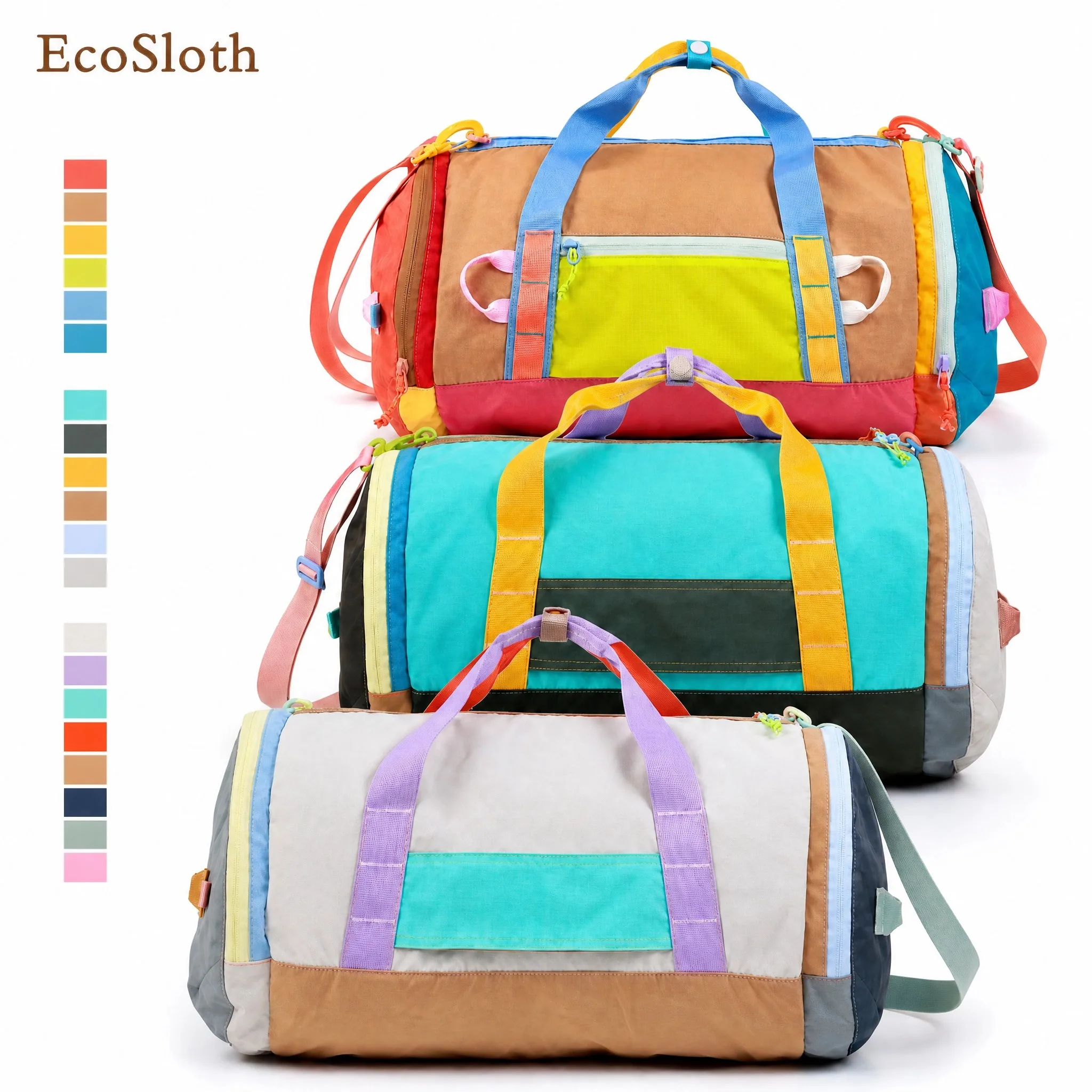 EcoSloth Unisex Travel Bag Multifunctional Foldable Large Capacity Outdoor Airport Duffle Tote Big Water-Resistant School Bags 1
