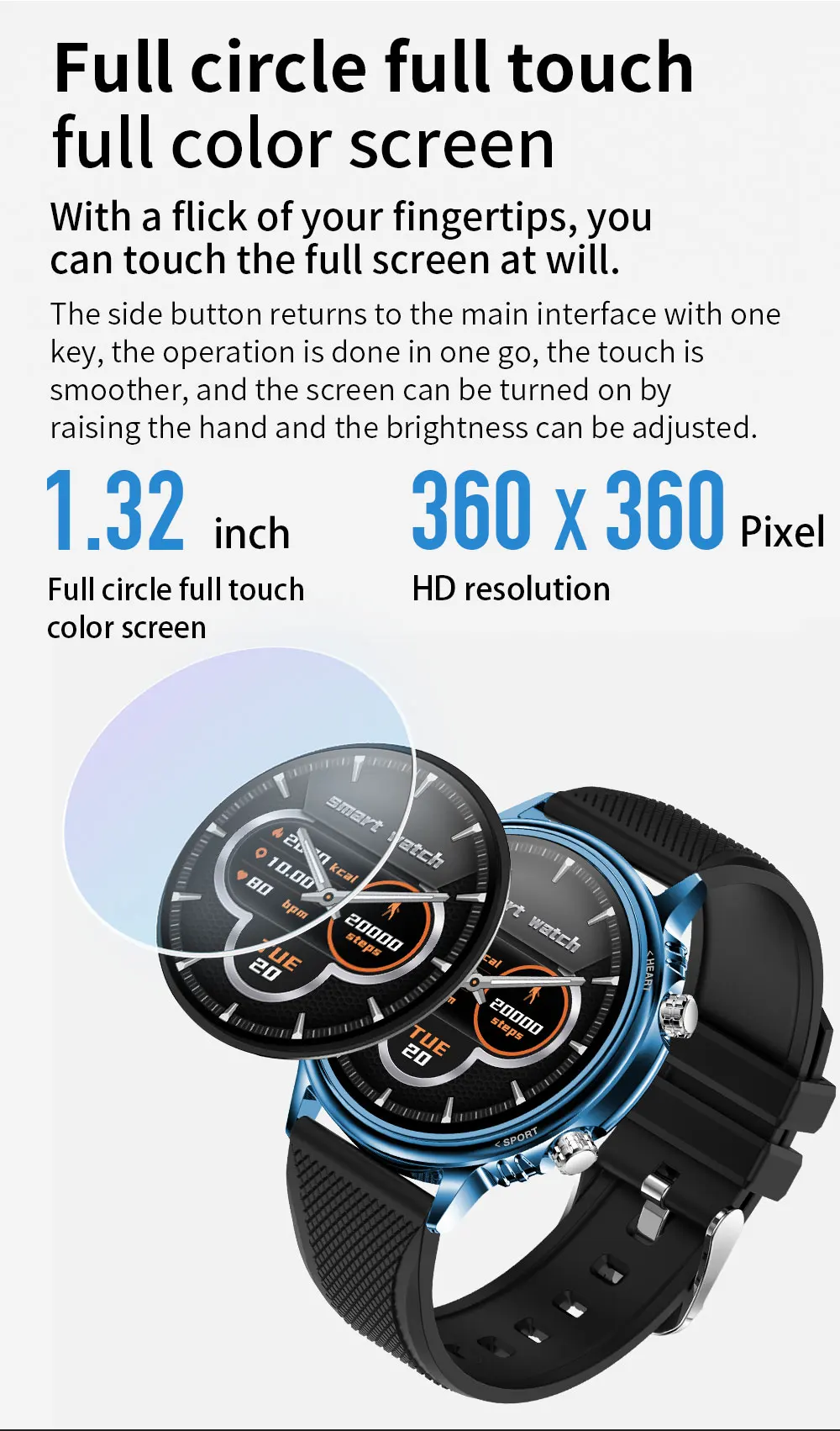 2022 NEW Smart Watch Women Men Smartwatch Waterproof Watches Fitness Bracelet Tracker Band For Apple Huawei
