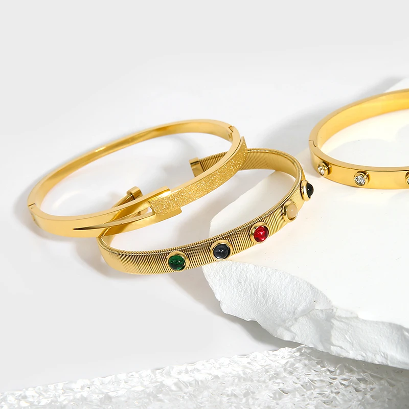 アクセサリー K18 gold bangle Gold Bangle Bracelet - Elegant Gold Vermeil Design