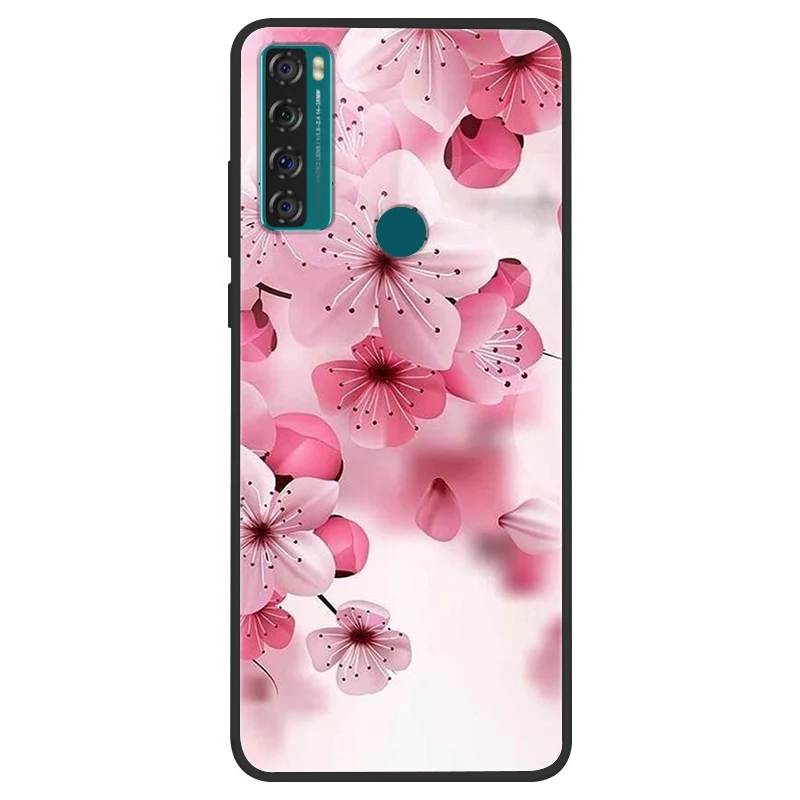 Space Painted Black Silicone TPU Case - Protective Shell Cover