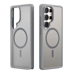 DUX DUCIS Magnetic Multi-Color Back Cover Case with Charging Support for Galaxy S25 (GRAY)