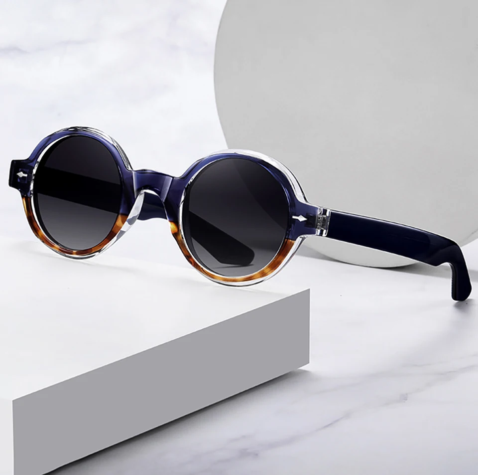 Kachawoo Gafas De Sol Ovaladas Polarizadas Para Hombre Y Mujer, Lent De Sol Redondas Tr90, Montura De Acetato, Temple, Moda, Leopardo, Marrón - AliExprs