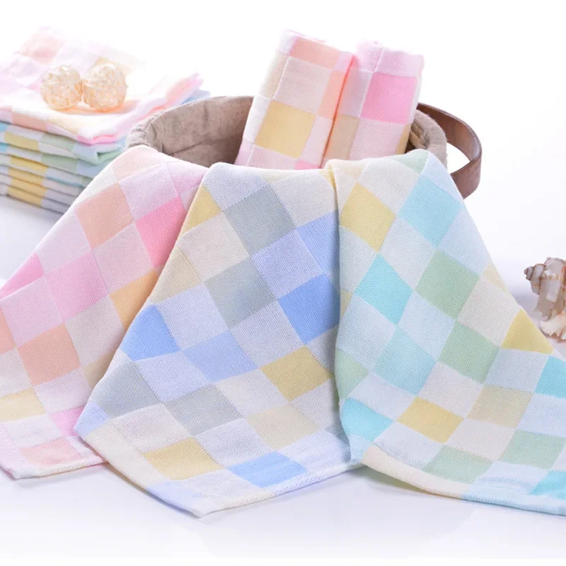 3 Pcs Soft Baby Infant Small Bath Towel Newborn Absorbent Drying Washcloth Feeding Cloth Random Color