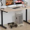 Adjustable Mobile CPU Stand Holder Tower Stand with Rolling Caster Wheels Computer Stand for Tower Fit Most PC Desk Accessories 5