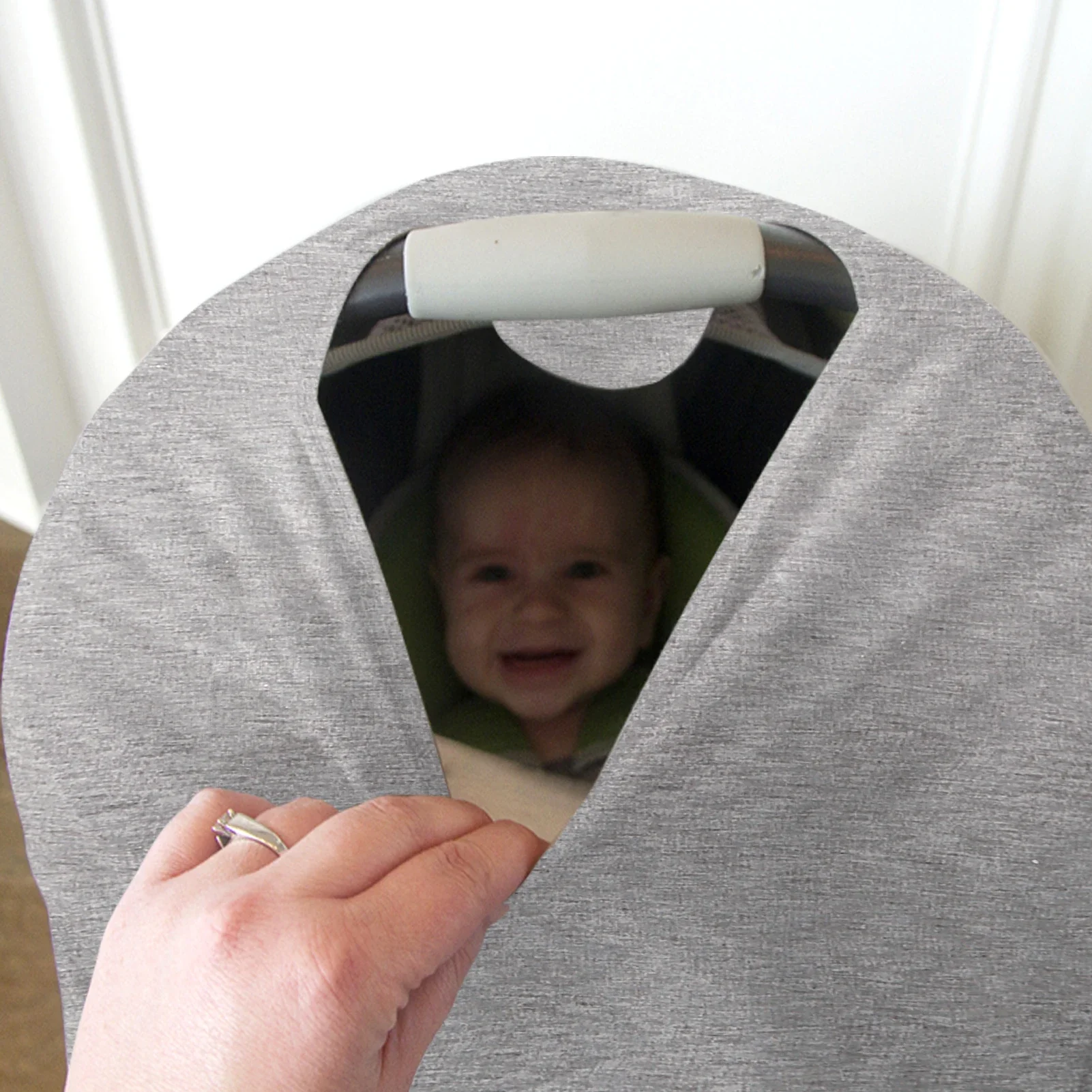Stretchy Infant Car Seat Cover Multi-Car Seat Cover for Blankets Boy & Girl Breathable Nursing for Breastfeeding,Hemp Ash