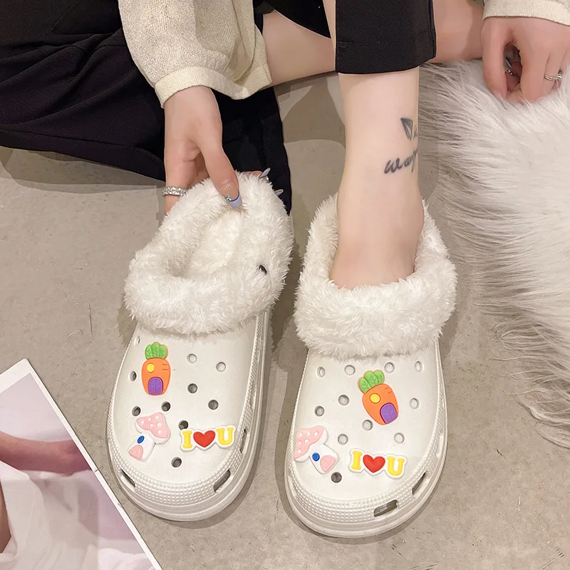 Shoe Covers Winter Warm Plush Lining Thicken Insoles Detachable Liner Soft Fur Washable Hole