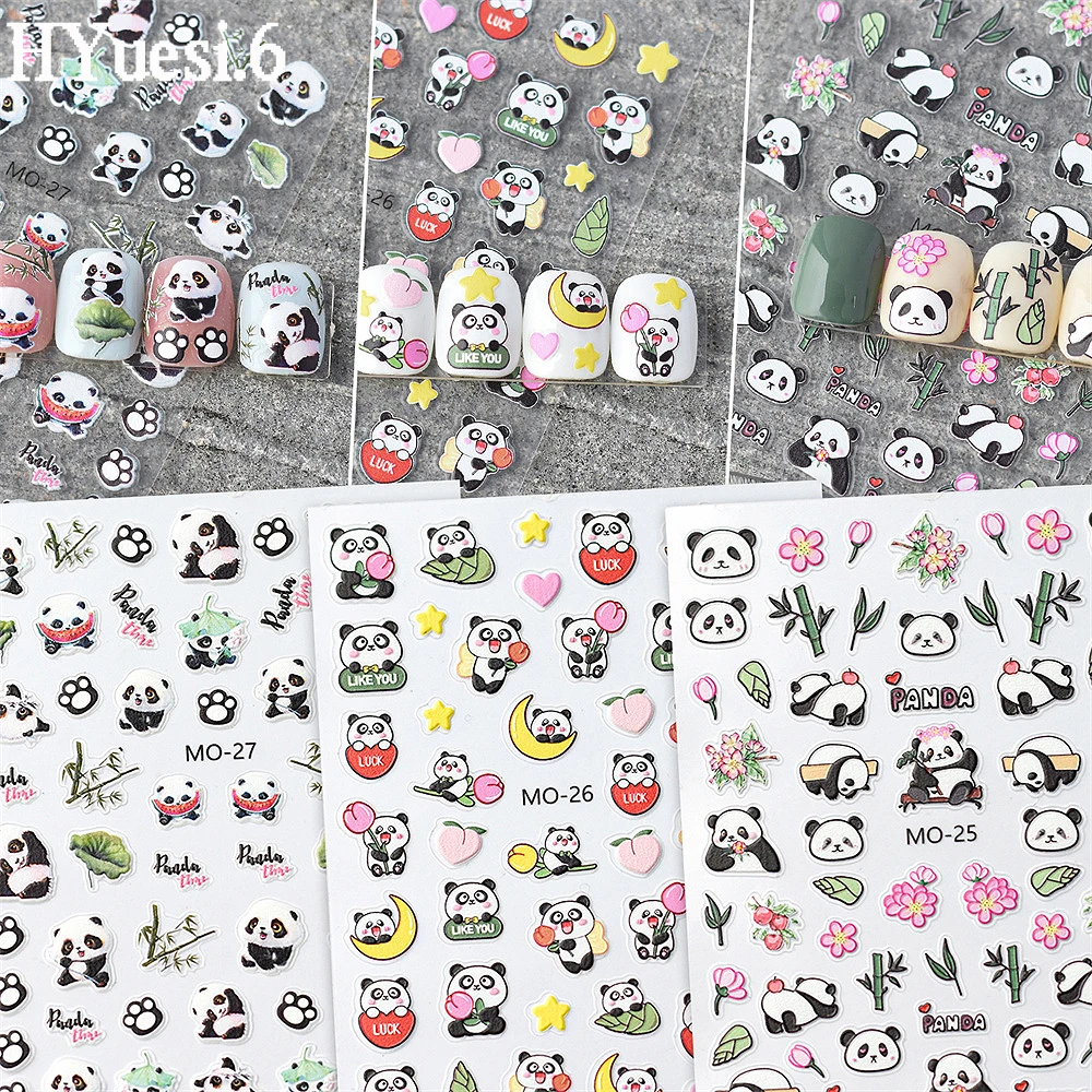 Cute Animals nail sticker/Pro 3D Embossed Bunny Bear Panda Kids Sticke –  MakyNailSupply