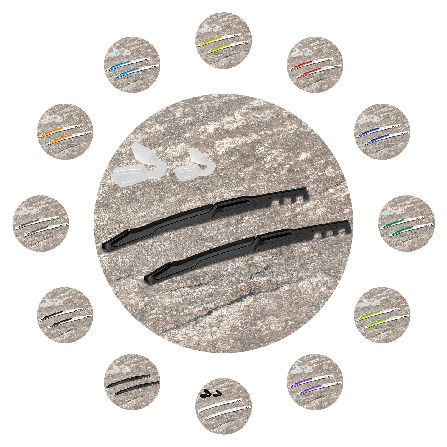 Cursore Del Tempio Di Ricambio In Gomma Siliconica E.O.S E Naselli Grandi E Piccoli Per Oakley Jawbreaker Scelta Multipla