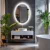 LUVODI 60x80cm Oval Bathroom Mirror LED Backlit Wall Vanity Mirror for Bathroom Bedroom Salon 2