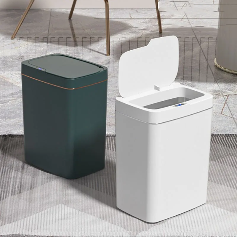 

Smart Trash Can with Sensor, Automatic Garbage Bins, Touchless, Bathroom, Kitchen Bucket, Room Bin, 15L