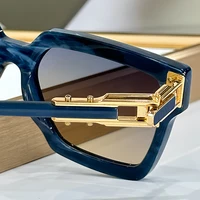 GRADE Fashion Designer Square Brand Sunglasses Handmade Acetate Alloy Uv400 High Street Punk Luxury Classical Eyewear