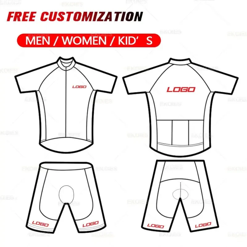 Cycling Suit Cycling Jersey Set Cycling Jersey Custom Cycling Clothing Sports Team Summer Cycling Set Short Sleeve Bike Uniform Logo Man Women Kits