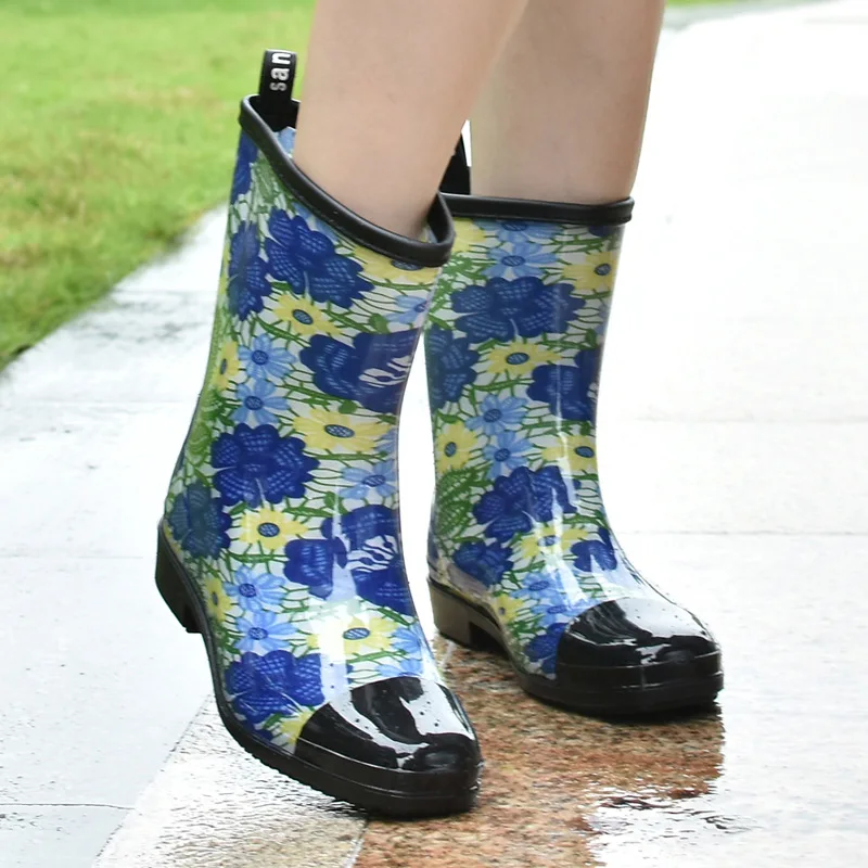 Women Rubber Boots Waterproof Ladies 
