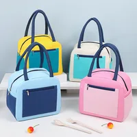 Children Lunch Bag Contrast Color Large Capacity Lunch Pouch Lunch Box Storage Bags Picnic Multifunctional Food Storage Bags New 1
