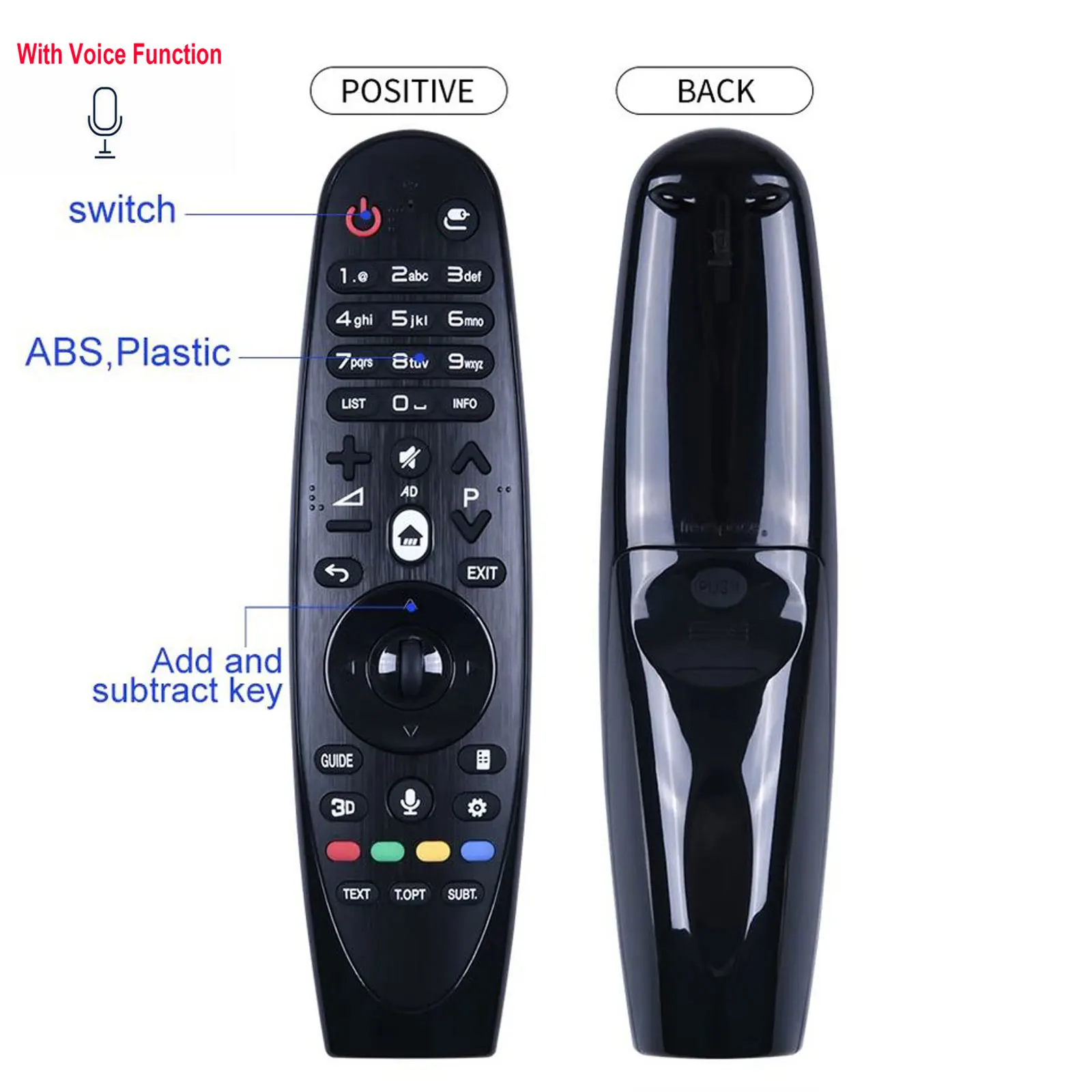 AN-MR600 Replace Voice Magic Remote Control for LG 2015 Smart TVs EF9500  LF6300