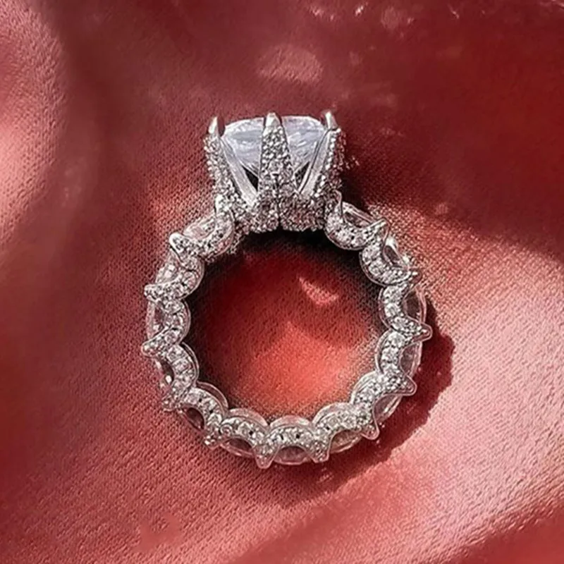 Luxury Vintage Retro 925 Sterling Silver Designer Engagement Ring for Women Party Lady Gift Finger Jewelry Wholesale - 2