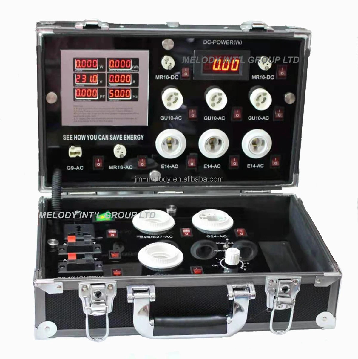 

L30 LED demo case AC and DC12V led testing suitcase led bulb display aluminum box show test Customized for T8 Tube T5 T10