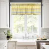 ZEDLIYU Valances for Windows Kitchen Living Room Small Window Valance Yellow Stripe for Kitchen Living Bedroom 1 Panel 2