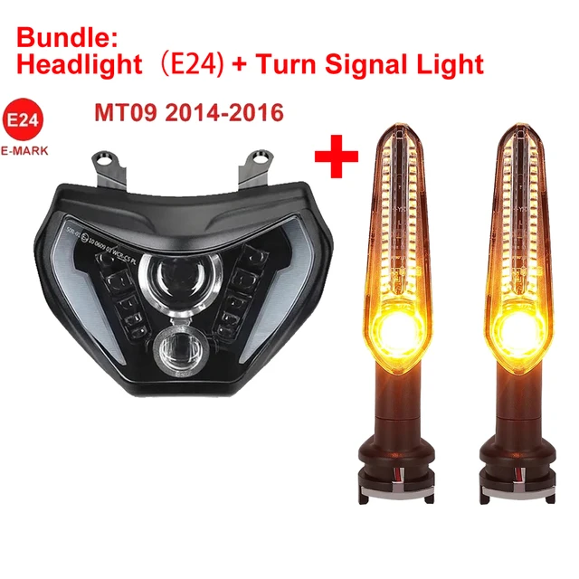 バイク用 LEDヘッドライト LED DRL ヘッドライト黄色ターン