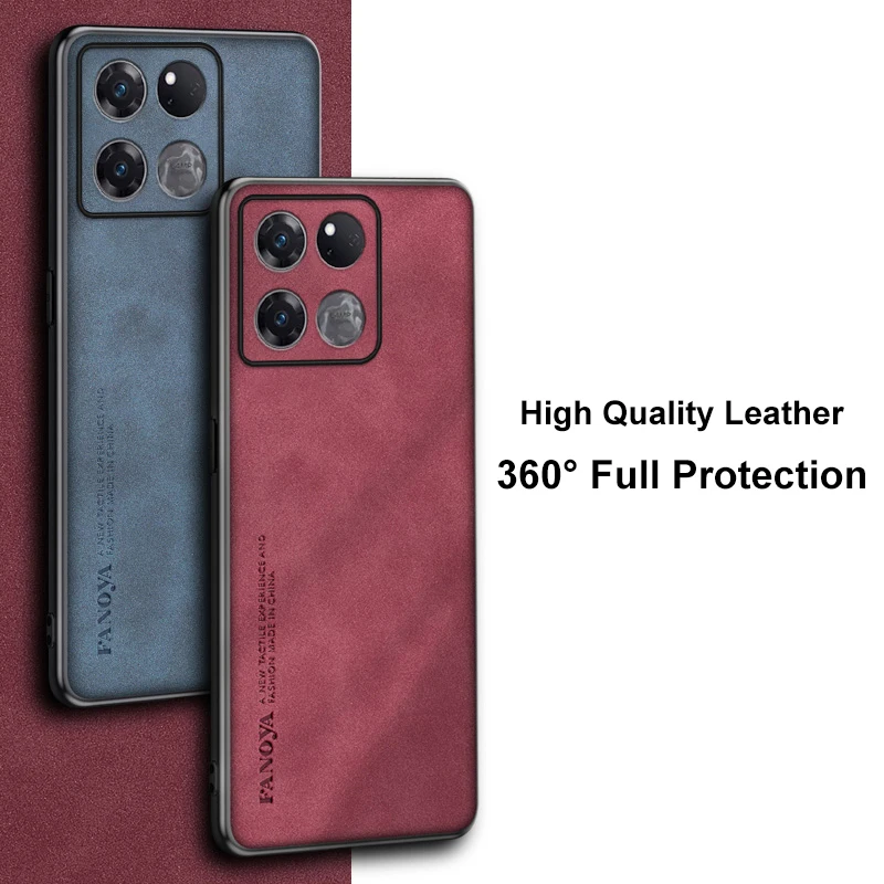 Premium PU Leather Phone Case - Elegant Business Silicone Protection Cover
