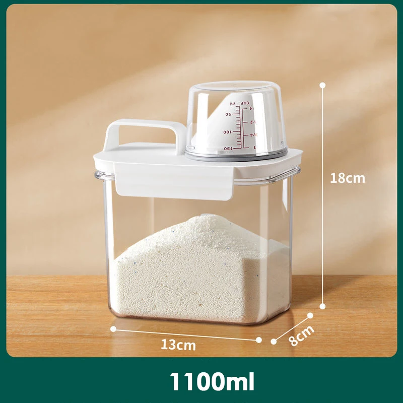 Refillable Laundry Detergent Container with Measuring Cup Washing Powder  Soap Dispenser Multipurpose Storage Bottle Cereals Jar - AliExpress