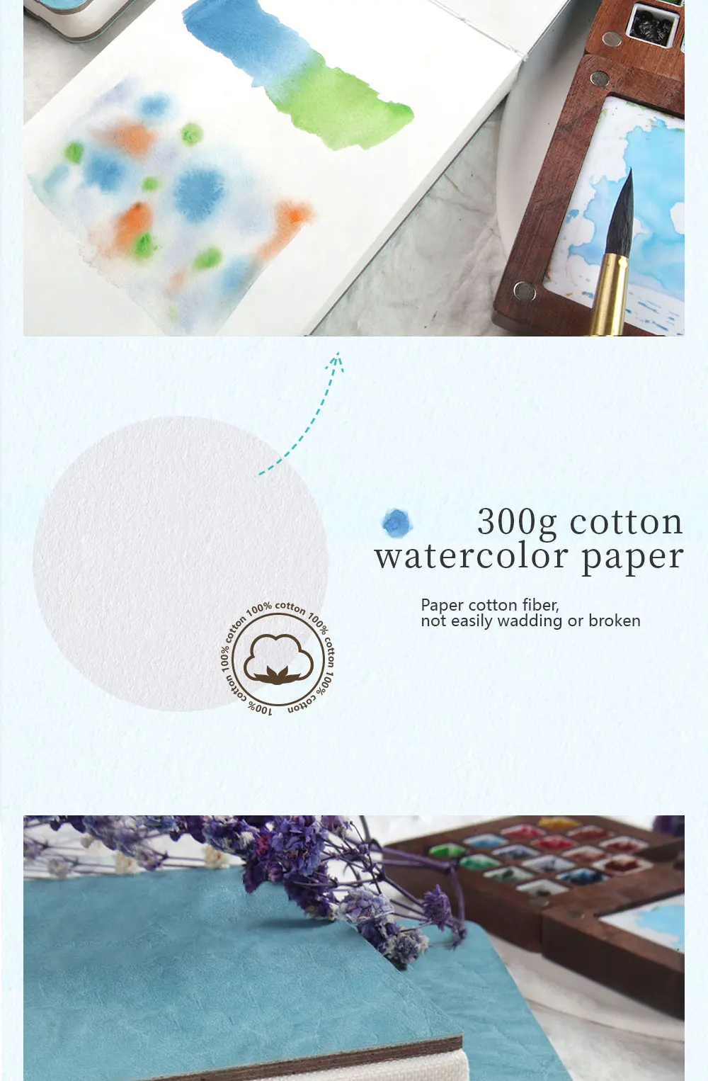 Journal held open showing paper quality