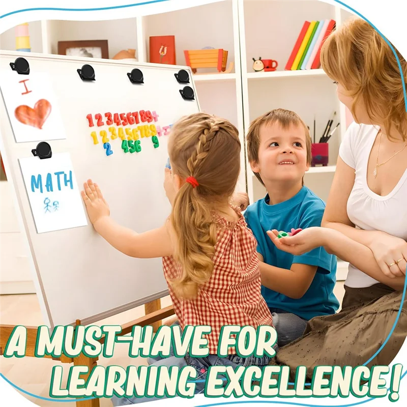 강력 추천-자석 클립, 24개 냉장고 자석 화이트보드 자석, 금속 클립 냉장고 자석, 자석 클립