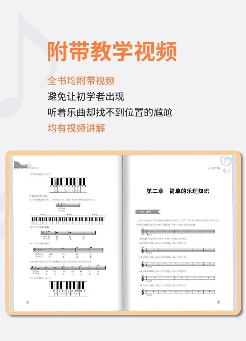 Zero básico aprendizagem piano introdutório básico tutorial